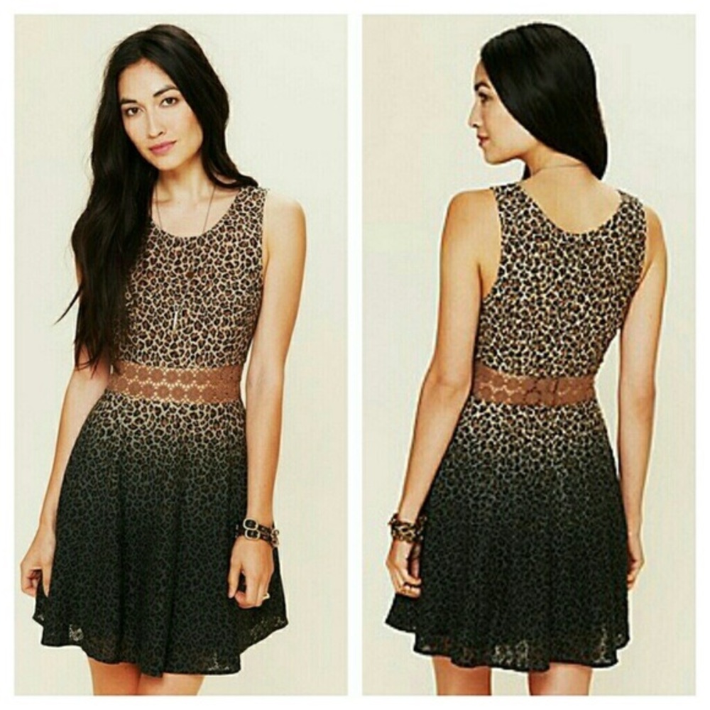 Free people leopard daisy dress - Picture 1 of 5